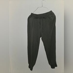 Bozzolo Black Joggers with Elastic Waist and Tapered Ankles